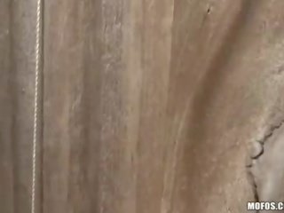 Busty bombshell fucked by the voyeur fellow