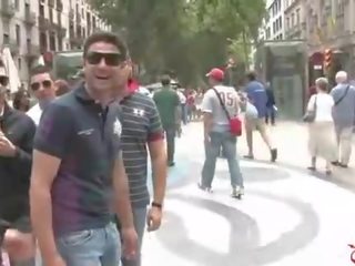 Brazilian call girl Dunia Montenegro is fondled by strangers