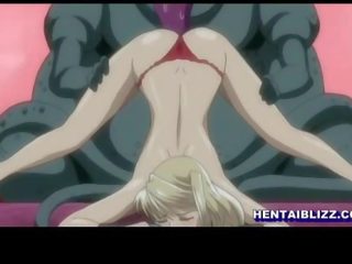 Hentai mademoiselle gets electric shocks and fucked by monster frog