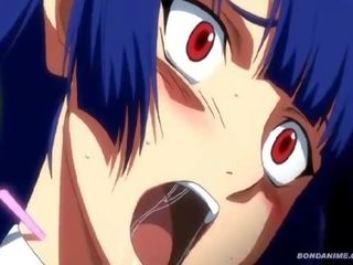 Busty tits young female banged by tentacle mutant scientis