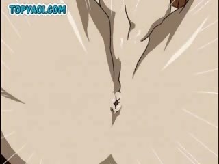 Beautiful toon twink sits on a rock hard dong