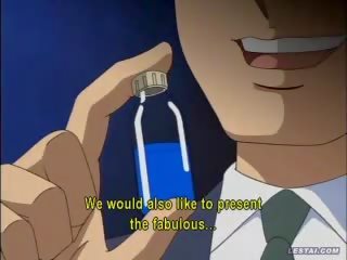 Busty hentai anime police teenager spotlight gangbang