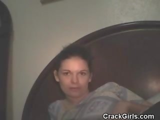 Брюнетка цепнатина harlot смучене член точка на изглед