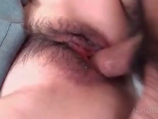 亞洲人 青少年 毛茸茸 的陰戶 性交 硬 和 深 在 特寫