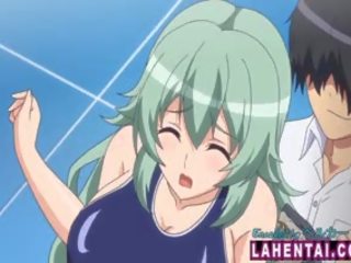 Hentai beauty In Swimsuit Gets Fingered And Analed