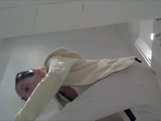 Skinny young woman In Changing Room