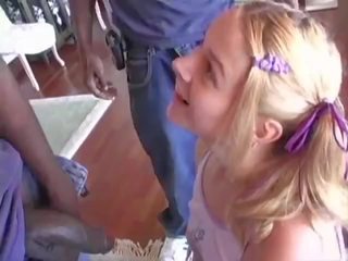 Black lads creampie little white girl