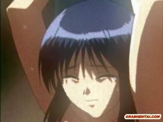 Chained hentai sextoy fucked