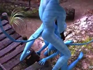 Avatar seductress anal fucked by huge blue peter