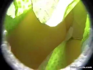 Sneaky Upskirt Of lady In Her Period