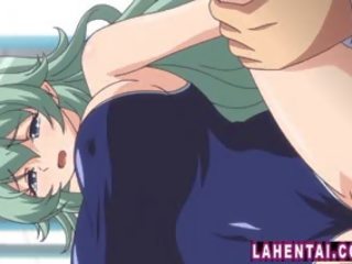 Hentai seductress In Swimsuit Gets Fingered And Analed