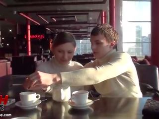 Bẩn phòng vệ sinh fucked lược và jizzed kẹp