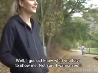 Czech amateur jogging stunner gets some fuck for cash