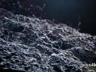 可爱 青少年 是 geeting peed 上 和 bursts 湿 阴道