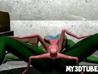 3d 绿色 外侨 越来越 性交 硬 由 一 spider