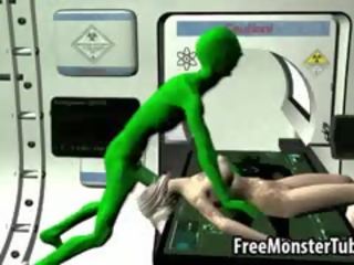 签署 3d 金发 女神 得到 性交 由 一个 外侨