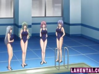 Великий сіськастих хентай немовлята в swimsuits