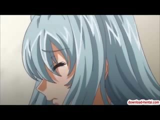 Prsatá hentai damsel gangbanged podle a málo concupiscent kamarádi