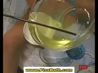 Real doll gets Pissed On and has Piss bath in watersports adult film