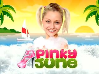 Marvellous 金发 青少年 pinky june 内 斯潘德克斯弹性纤维 有 了不起 和 unclothed