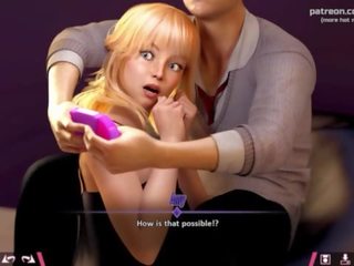 Double Homework &vert; passionate blonde teen mistress tries to distract companion from gaming by showing her superior big ass and riding his member &vert; My sexiest gameplay moments &vert; Part &num;14