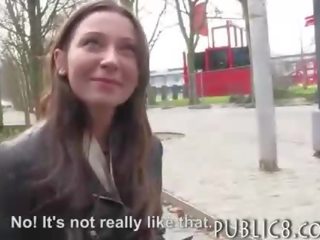 Czech escort picked up on the street and fucked for cash