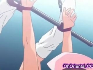 愉快 年輕 誘人 護士 得到 綁