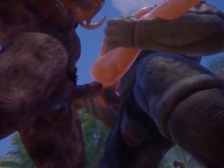 怪物 同 馬 迪克斯 他媽的 巨乳 金發 &vert; 大 陰莖 怪物 &vert; 3d 性別 電影 wildlife
