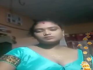 Tamil Indian BBW Blue Silky Blouse Live, dirty video 02