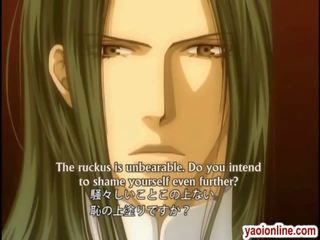 Hands chained hentai guy gets naked film