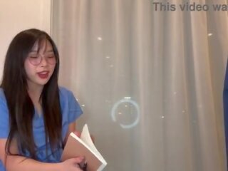 Creepy therapist Convinces Young Medical therapist Korean young lady to Fuck to Get Ahead
