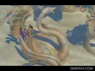 裸 エロチック エロアニメ ブルネット クソ エイリアン で 輪姦