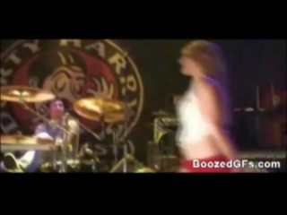 Charming Babe's Got Boozed And Undressed Onto The Stage