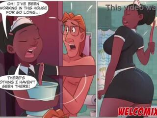Fucking the exceptional maid&excl; Mop on the maid&excl; The Naughty Animation Comics
