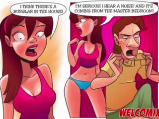 Spying behind the door - The Naughty Home Tittle 8