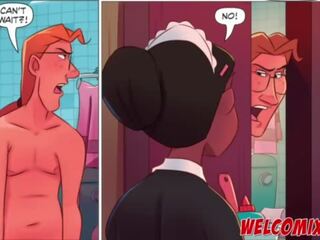 Трахання в exceptional maid&excl; mop на в maid&excl; в зіпсована анімація комікси