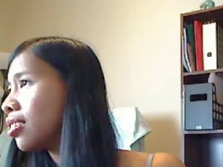 Perky Long Haired Asian Striptease and Hairplay: HD x rated clip da
