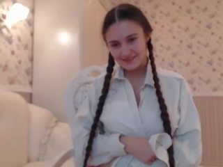 Swell flirty Long Haired Polish Striptease and.